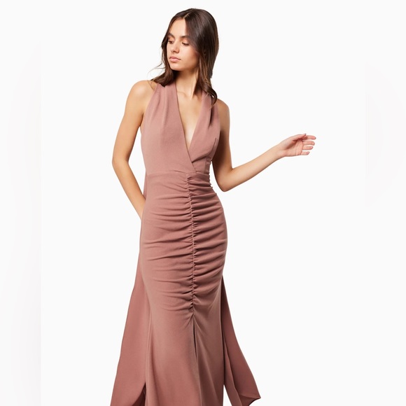 Elliatt Zephyrs Halterneck Gown in Tan, NWT, Small - Picture 6 of 6